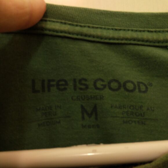 Life is Good tshirt mens M Medium green sloth take it slow crusher tee crew neck - Picture 6 of 8